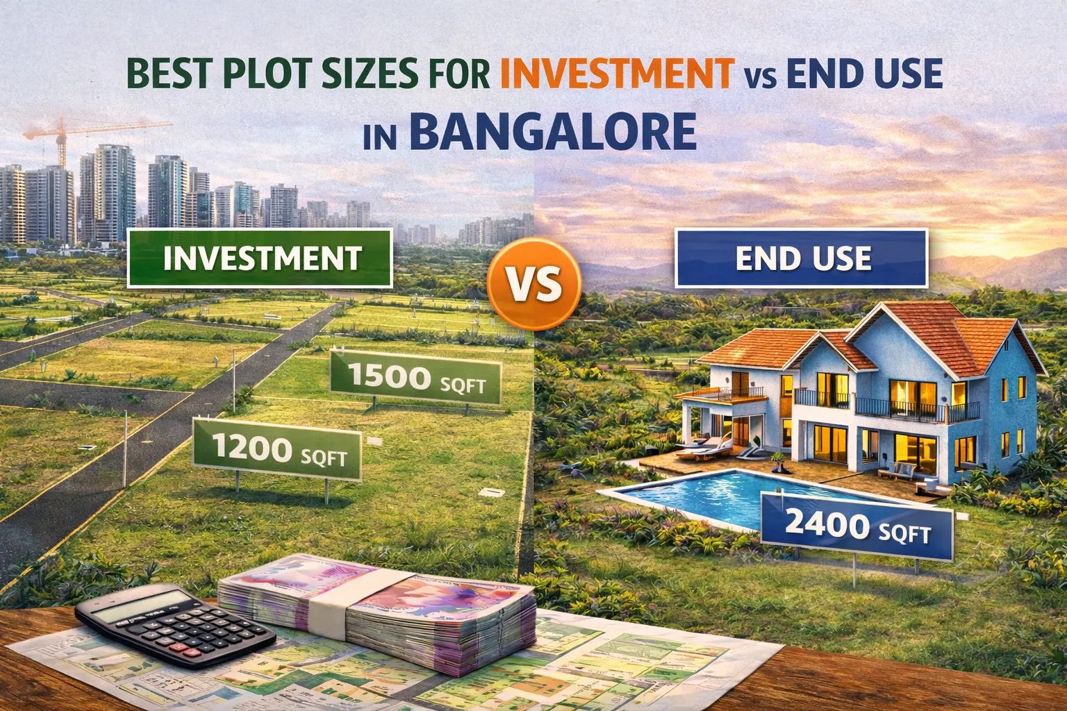 Best Plot Sizes for Investment vs End Use Bangalore