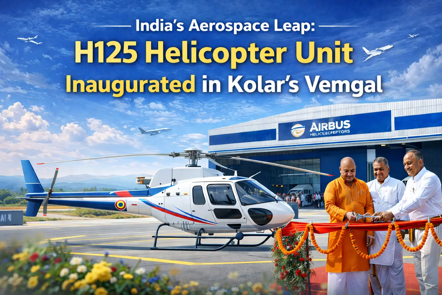 India’s Aerospace Leap: H125 Helicopter Unit Inaugurated in Kolar’s Vemgal