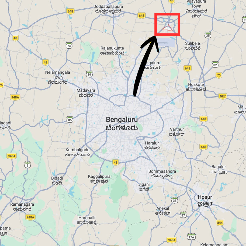 map showing Devanahalli