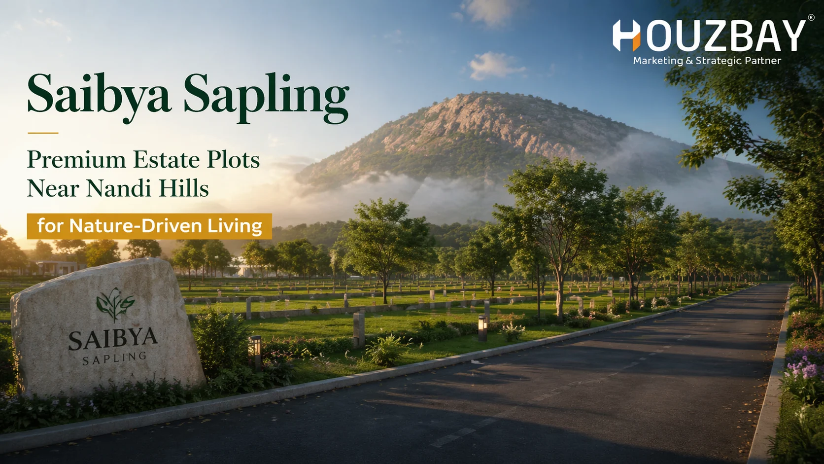 Saibya Sapling: Premium Estate Plots Near Nandi Hills for Nature-Driven Living